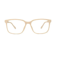 Focusly | Cream Medium Full Rim RECTANGLE Computer Glasses for Men & Women [Blue Block]