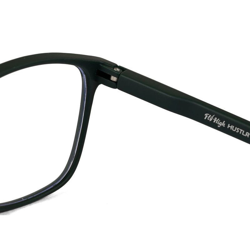 Focusly Green Medium Full Rim RECTANGLE Computer Glasses for Men & Women — Hashtag Eyewears