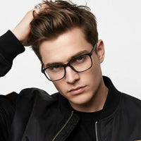 Focusly | Green Medium Full Rim RECTANGLE Computer Glasses for Men & Women [Blue Block]