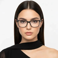 Focusly | Green Medium Full Rim RECTANGLE Computer Glasses for Men & Women [Blue Block]