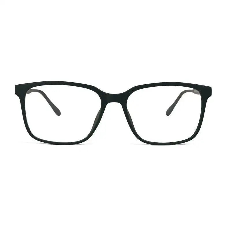 Focusly | Green Medium Full Rim RECTANGLE Computer Glasses for Men & Women [Blue Block]