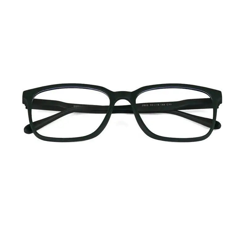 Focusly | Green Medium Full Rim RECTANGLE Computer Glasses for Men & Women [Blue Block]