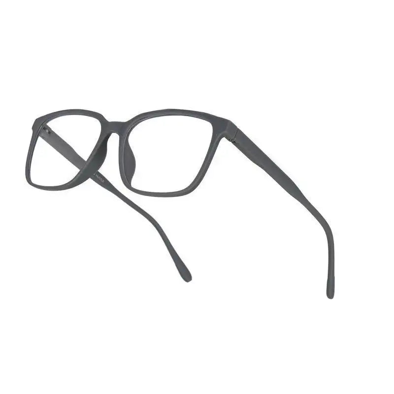 Focusly | Grey Medium Full Rim RECTANGLE Computer Glasses for Men & Women [Blue Block]
