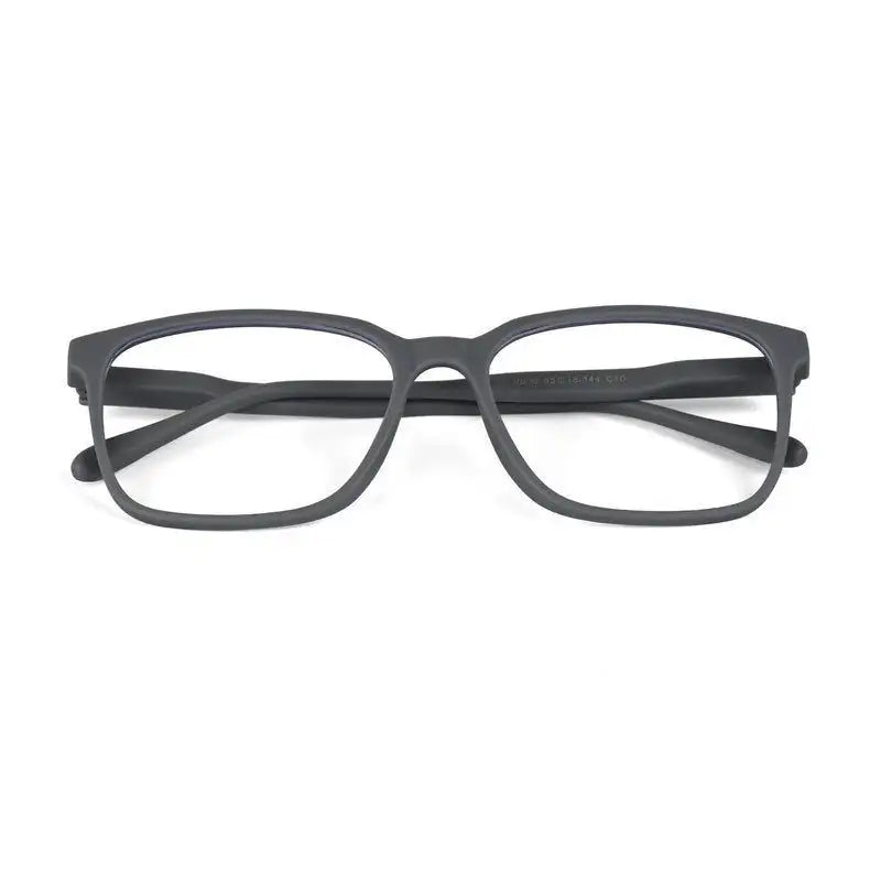 Focusly | Grey Medium Full Rim RECTANGLE Computer Glasses for Men & Women [Blue Block]