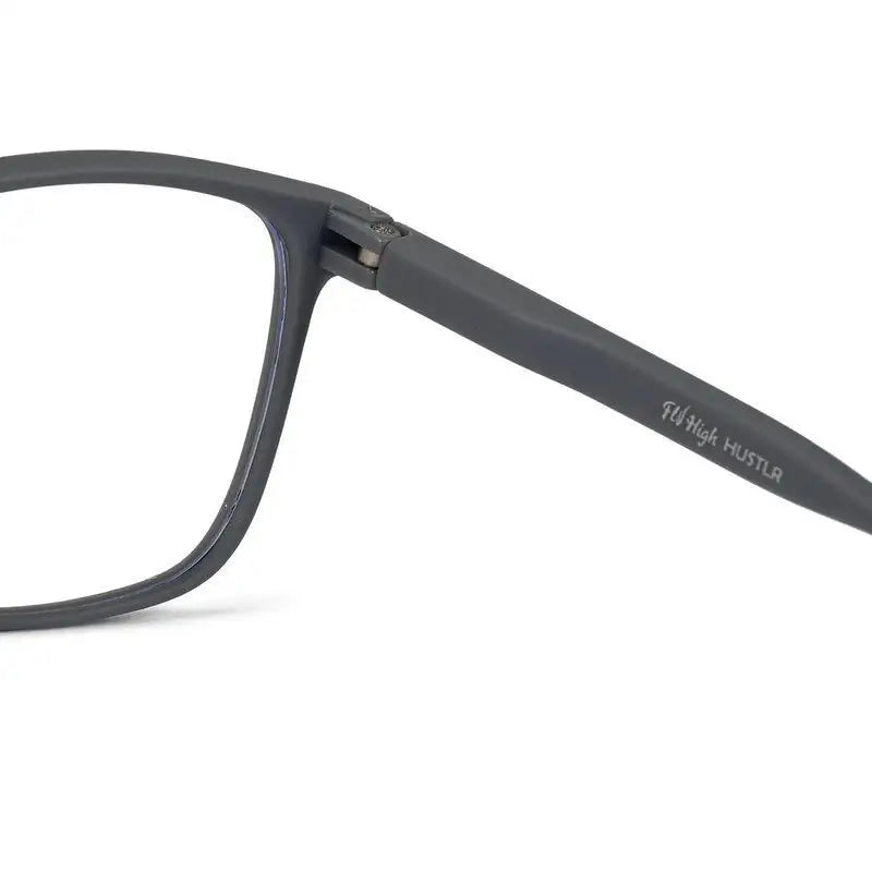 Focusly | Grey Medium Full Rim RECTANGLE Computer Glasses for Men & Women [Blue Block]