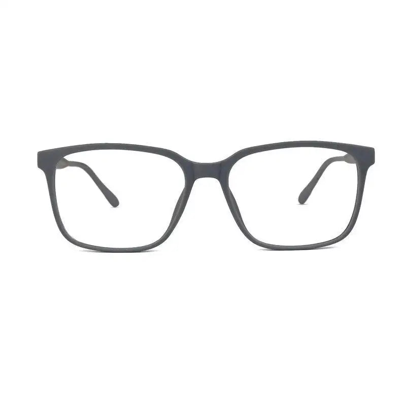Focusly | Grey Medium Full Rim RECTANGLE Computer Glasses for Men & Women [Blue Block]