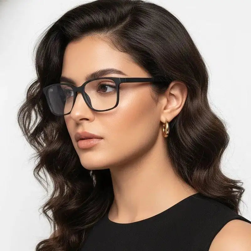 Focusly | Grey Medium Full Rim RECTANGLE Computer Glasses for Men & Women [Blue Block]