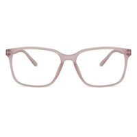 Focusly | Transparent Baby Pink Medium Full Rim RECTANGLE Computer Glasses for Men & Women [Blue Block]