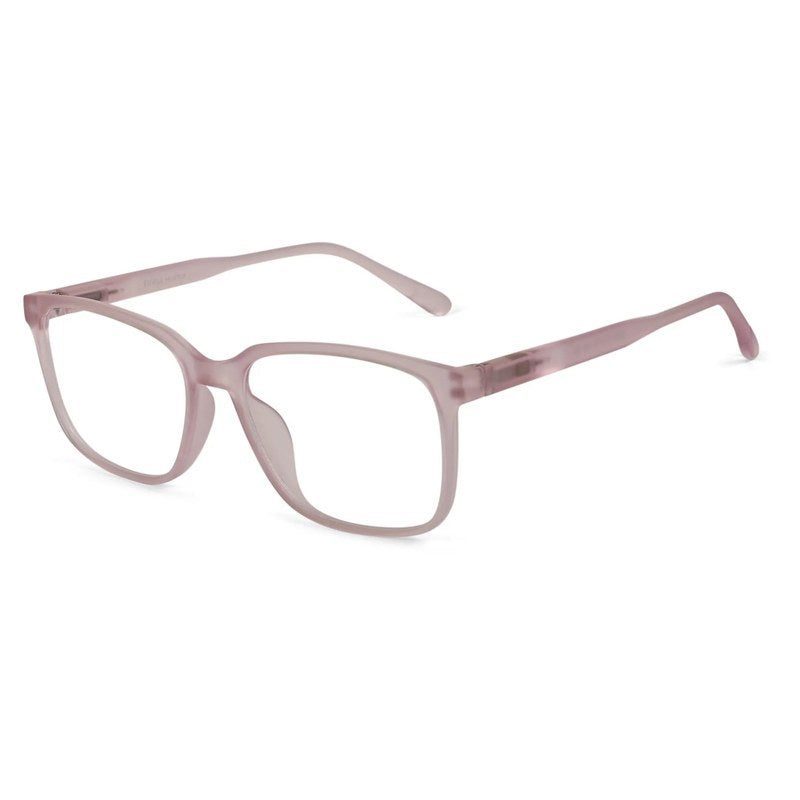Focusly Transparent Baby Pink Medium Full Rim RECTANGLE Computer Glasses for Men & Women — Hashtag Eyewears