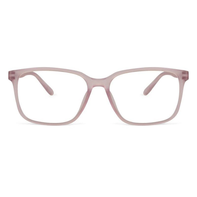 Focusly Transparent Baby Pink Medium Full Rim RECTANGLE Computer Glasses for Men & Women — Hashtag Eyewears