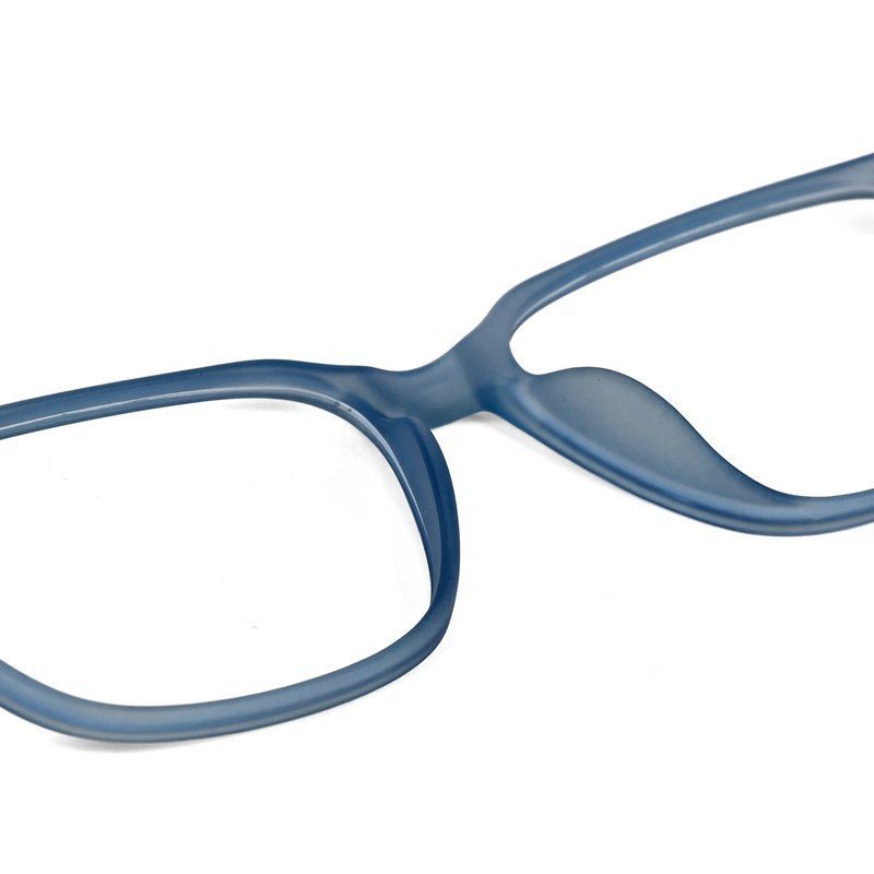 Focusly Transparent Blue Medium Full Rim RECTANGLE Computer Glasses for Men & Women — Hashtag Eyewears