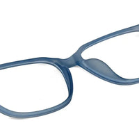Focusly | Transparent Blue Medium Full Rim RECTANGLE Computer Glasses for Men & Women [Blue Block]