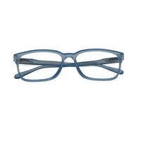 Focusly | Transparent Blue Medium Full Rim RECTANGLE Computer Glasses for Men & Women [Blue Block]