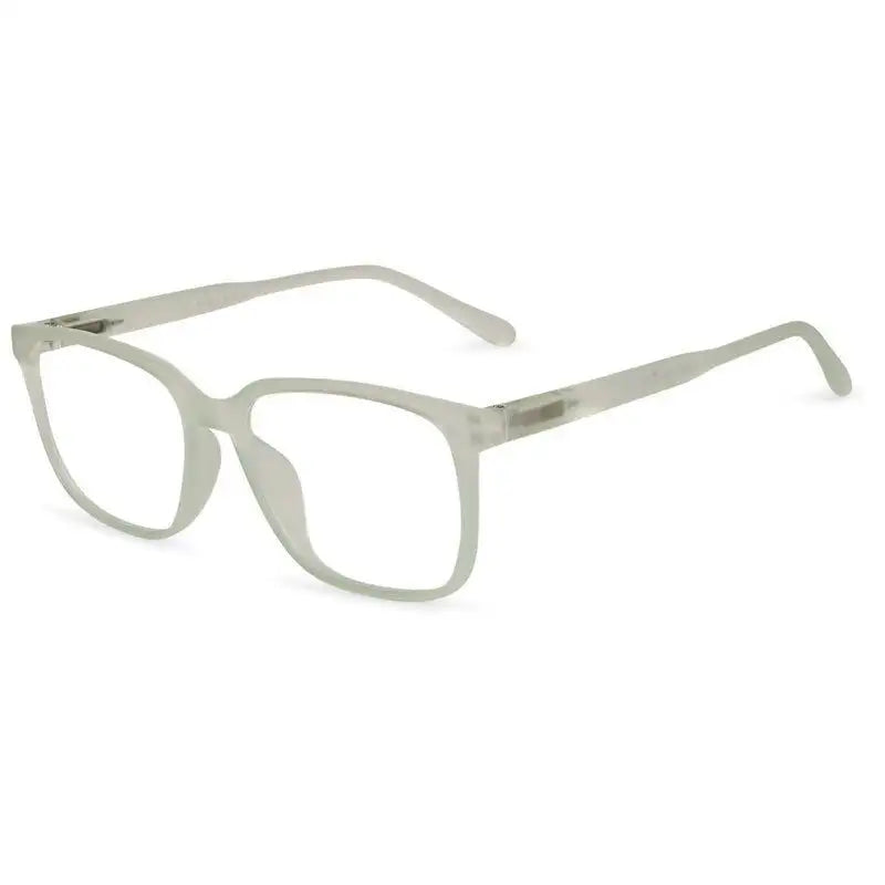 Focusly | Transparent Light Green Medium Full Rim RECTANGLE Computer Glasses for Men & Women [Blue Block]