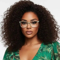 Focusly | Transparent Light Green Medium Full Rim RECTANGLE Computer Glasses for Men & Women [Blue Block]