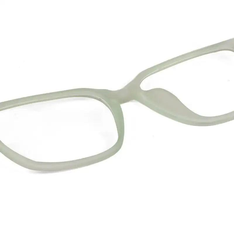 Focusly | Transparent Light Green Medium Full Rim RECTANGLE Computer Glasses for Men & Women [Blue Block]