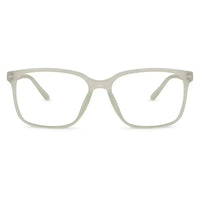 Focusly | Transparent Light Green Medium Full Rim RECTANGLE Computer Glasses for Men & Women [Blue Block]