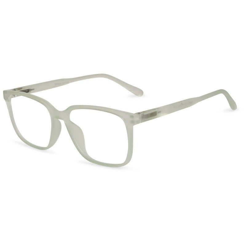Focusly Transparent Light Green Medium Full Rim RECTANGLE Computer Glasses for Men & Women — Hashtag Eyewears