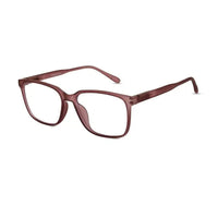 Focusly | Transparent Mate Maroon Medium Full Rim RECTANGLE Computer Glasses for Men & Women [Blue Block]