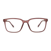Focusly | Transparent Mate Maroon Medium Full Rim RECTANGLE Computer Glasses for Men & Women [Blue Block]