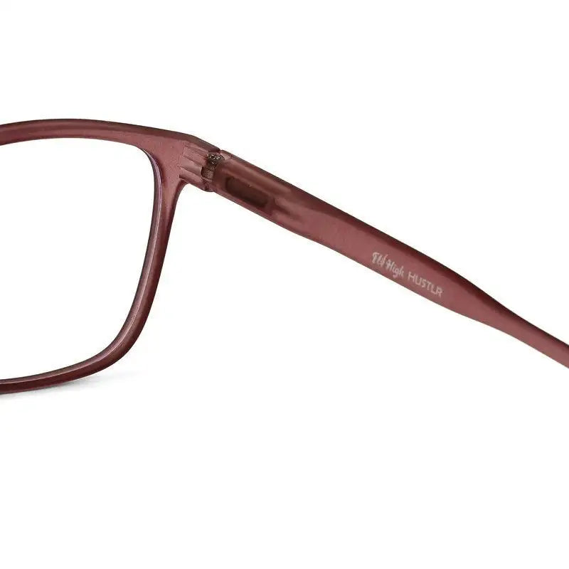 Focusly | Transparent Mate Maroon Medium Full Rim RECTANGLE Computer Glasses for Men & Women [Blue Block]
