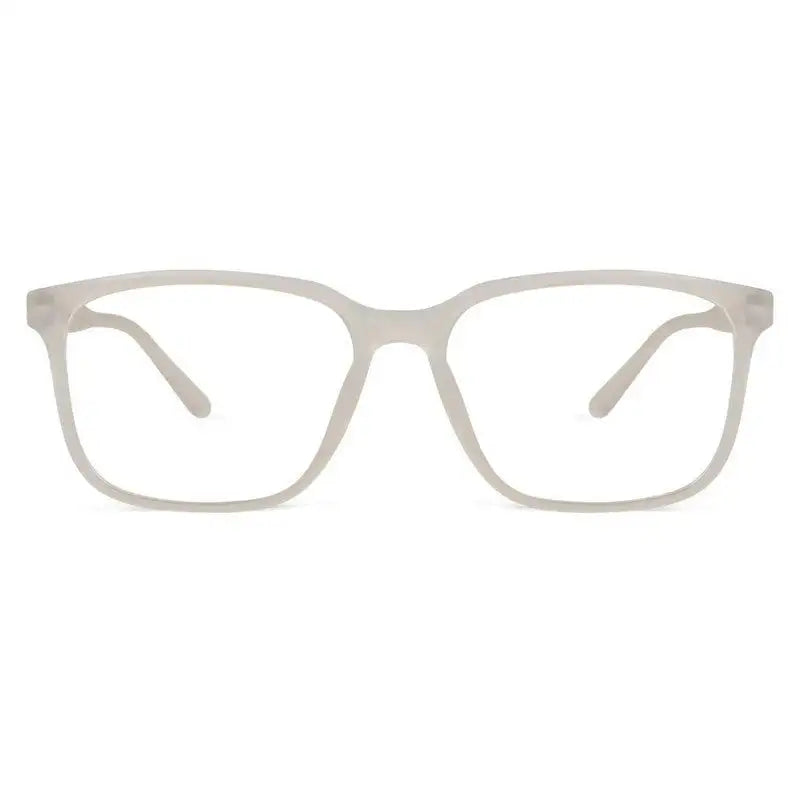 Focusly | Transparent Medium Full Rim RECTANGLE Computer Glasses for Men & Women [Blue Block]