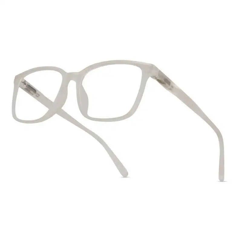 Focusly | Transparent Medium Full Rim RECTANGLE Computer Glasses for Men & Women [Blue Block]