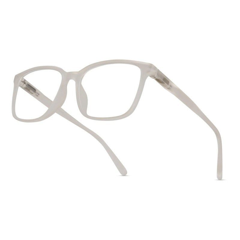 Focusly Transparent Medium Full Rim RECTANGLE Computer Glasses for Men & Women — Hashtag Eyewears