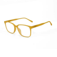 Focusly | Transparent Orange Medium Full Rim RECTANGLE Computer Glasses for Men & Women [Blue Block]