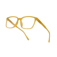 Focusly | Transparent Orange Medium Full Rim RECTANGLE Computer Glasses for Men & Women [Blue Block]