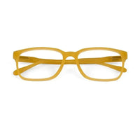 Focusly | Transparent Orange Medium Full Rim RECTANGLE Computer Glasses for Men & Women [Blue Block]