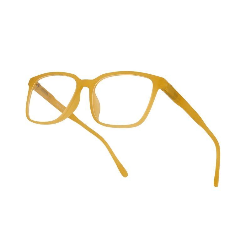 Focusly Transparent Orange Medium Full Rim RECTANGLE Computer Glasses for Men & Women — Hashtag Eyewears
