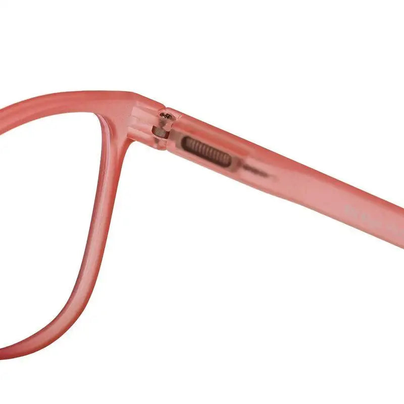 Focusly | Transparent Red Medium Full Rim RECTANGLE Computer Glasses for Men & Women [Blue Block]