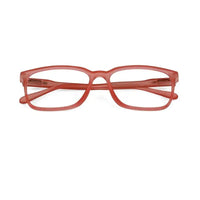 Focusly | Transparent Red Medium Full Rim RECTANGLE Computer Glasses for Men & Women [Blue Block]