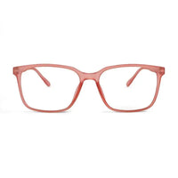 Focusly | Transparent Red Medium Full Rim RECTANGLE Computer Glasses for Men & Women [Blue Block]