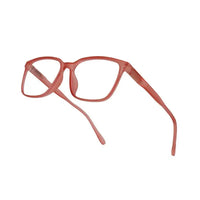 Focusly | Transparent Red Medium Full Rim RECTANGLE Computer Glasses for Men & Women [Blue Block]