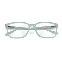 Focusly | Transparent Skyblue Medium Full Rim RECTANGLE Computer Glasses for Men & Women [Blue Block]