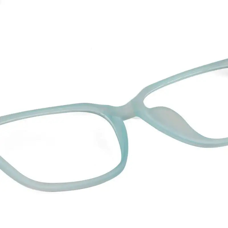 Focusly | Transparent Skyblue Medium Full Rim RECTANGLE Computer Glasses for Men & Women [Blue Block]