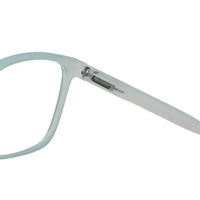 Focusly | Transparent Skyblue Medium Full Rim RECTANGLE Computer Glasses for Men & Women [Blue Block]