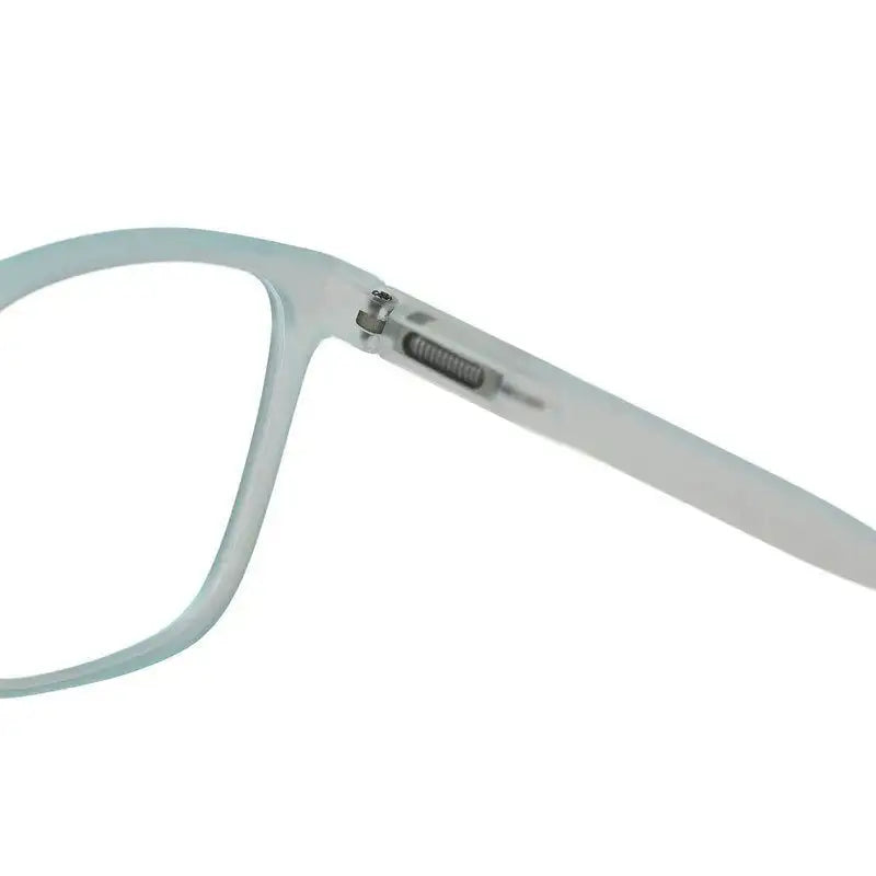 Focusly | Transparent Skyblue Medium Full Rim RECTANGLE Computer Glasses for Men & Women [Blue Block]