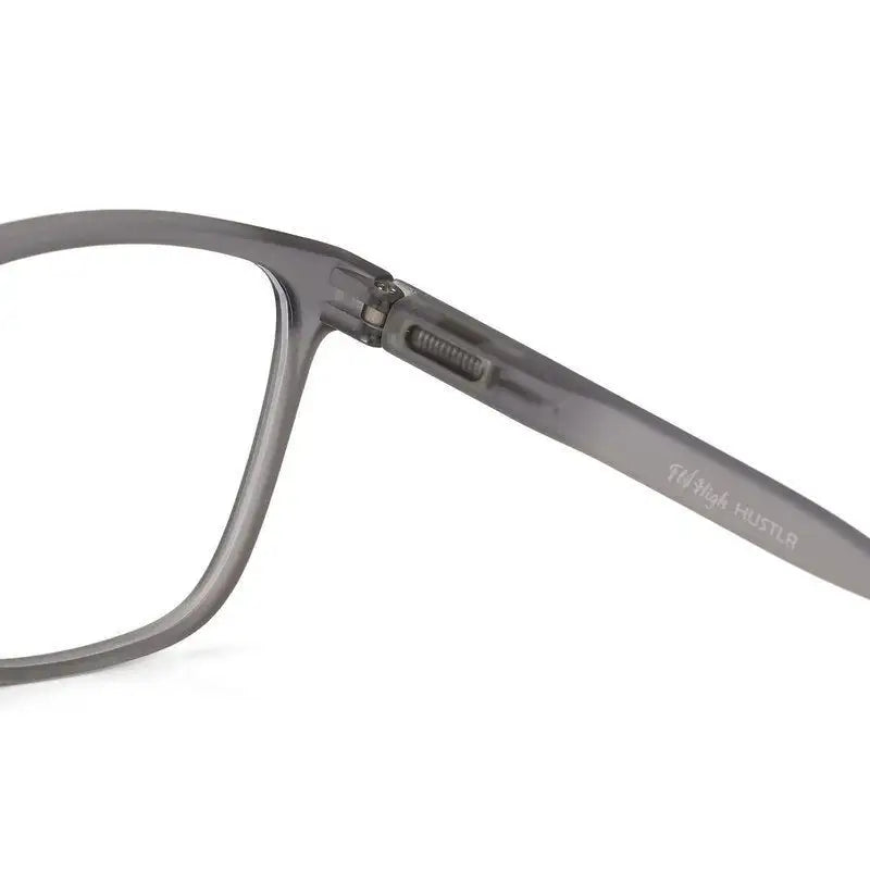 Focusly | Transparent Smoke Medium Full Rim RECTANGLE Computer Glasses for Men & Women [Blue Block]