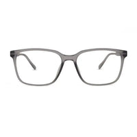 Focusly | Transparent Smoke Medium Full Rim RECTANGLE Computer Glasses for Men & Women [Blue Block]