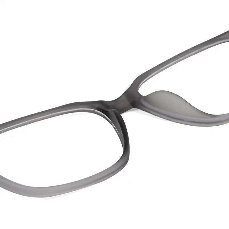 Focusly | Transparent Smoke Medium Full Rim RECTANGLE Computer Glasses for Men & Women [Blue Block]