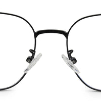 Frostis Black Small Full Rim Hexagonal Computer Glasses for Men & Women — Hashtag Eyewears