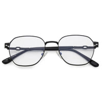 Frostis Black Small Full Rim Hexagonal Computer Glasses for Men & Women — Hashtag Eyewears