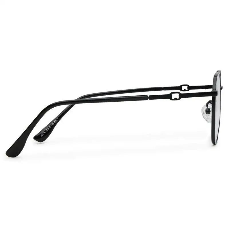 Frostis | Black Small Full Rim Hexagonal Computer Glasses for Men & Women [Blue Block]