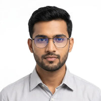 Frostis | Black Small Full Rim Hexagonal Computer Glasses for Men & Women [Blue Block]