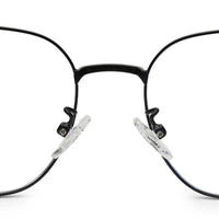 Frostis | Black Small Full Rim Hexagonal Computer Glasses for Men & Women [Blue Block]
