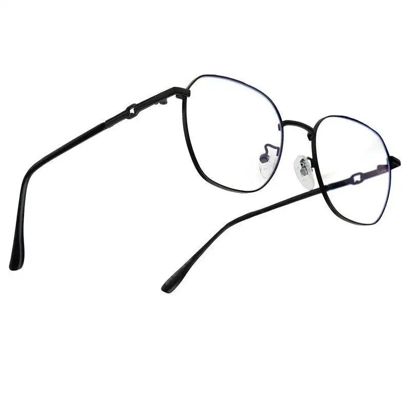 Frostis | Black Small Full Rim Hexagonal Computer Glasses for Men & Women [Blue Block]