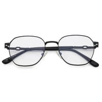Frostis | Black Small Full Rim Hexagonal Computer Glasses for Men & Women [Blue Block]